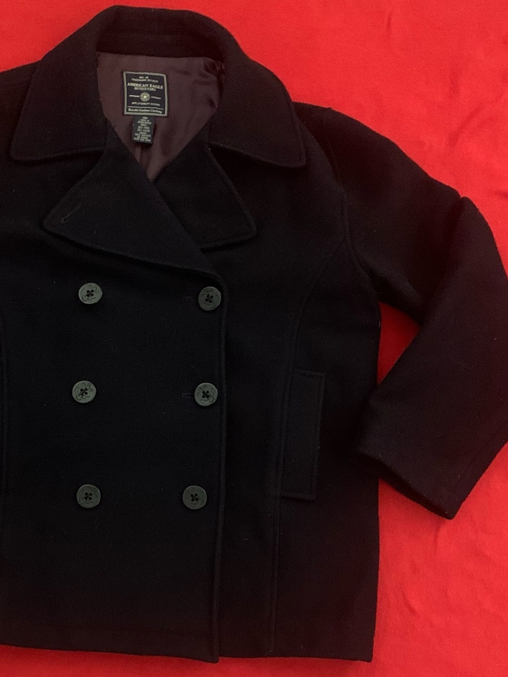 🦅AMERICAN EAGLE🦅 BLENDED WOOL Pea Coat